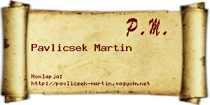 Pavlicsek Martin névjegykártya